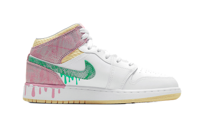 Jordan 1 Mid Paint Drip GS vjkicks