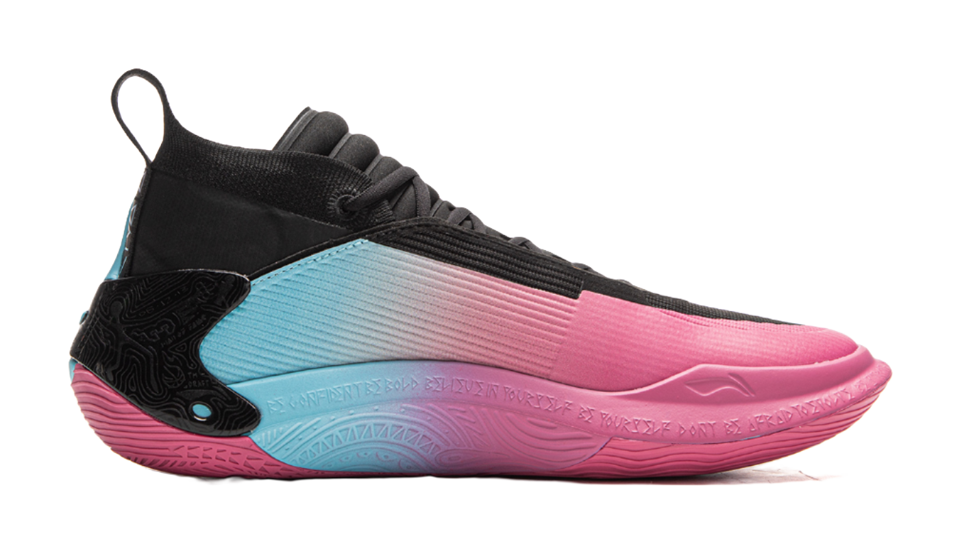 LINING Wow11 Basketball Shoes Mens Mid top Black Pink vjkicks