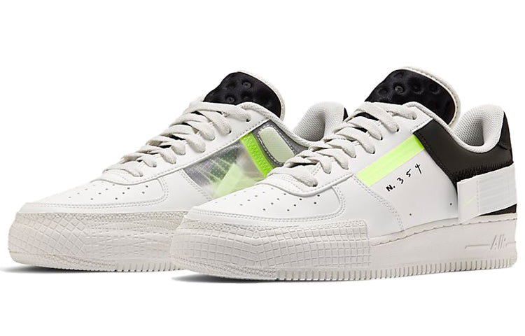 Nike Air Force 1 Type White Barely Volt vjkicks