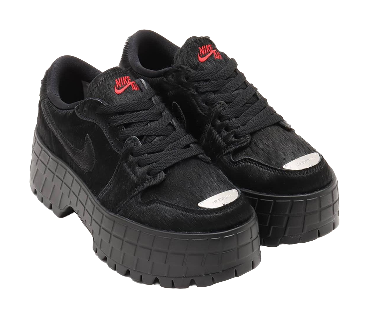 Jordan 1 Low Brooklyn Black Gym Red Womens vjkicks