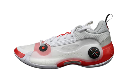 LiNing Wades Way 10 Low Cushioning, Wear Resistant Low Top Basketball Shoes Mens White Red vjkicks