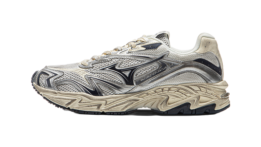 Mizuno Adventure Cushioning, Wear Resistant Low top Chunky Sneakers Unisex Beige Silver vjkicks
