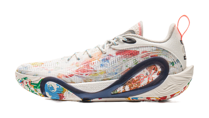 LiNing DLO1 Cushioning, Slip Resistant, Abrasion Resistant, Rebound Grip Low Top Basketball Shoes Mens Ivory vjkicks