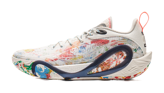 LiNing DLO1 Cushioning, Slip Resistant, Abrasion Resistant, Rebound Grip Low Top Basketball Shoes Mens Ivory vjkicks