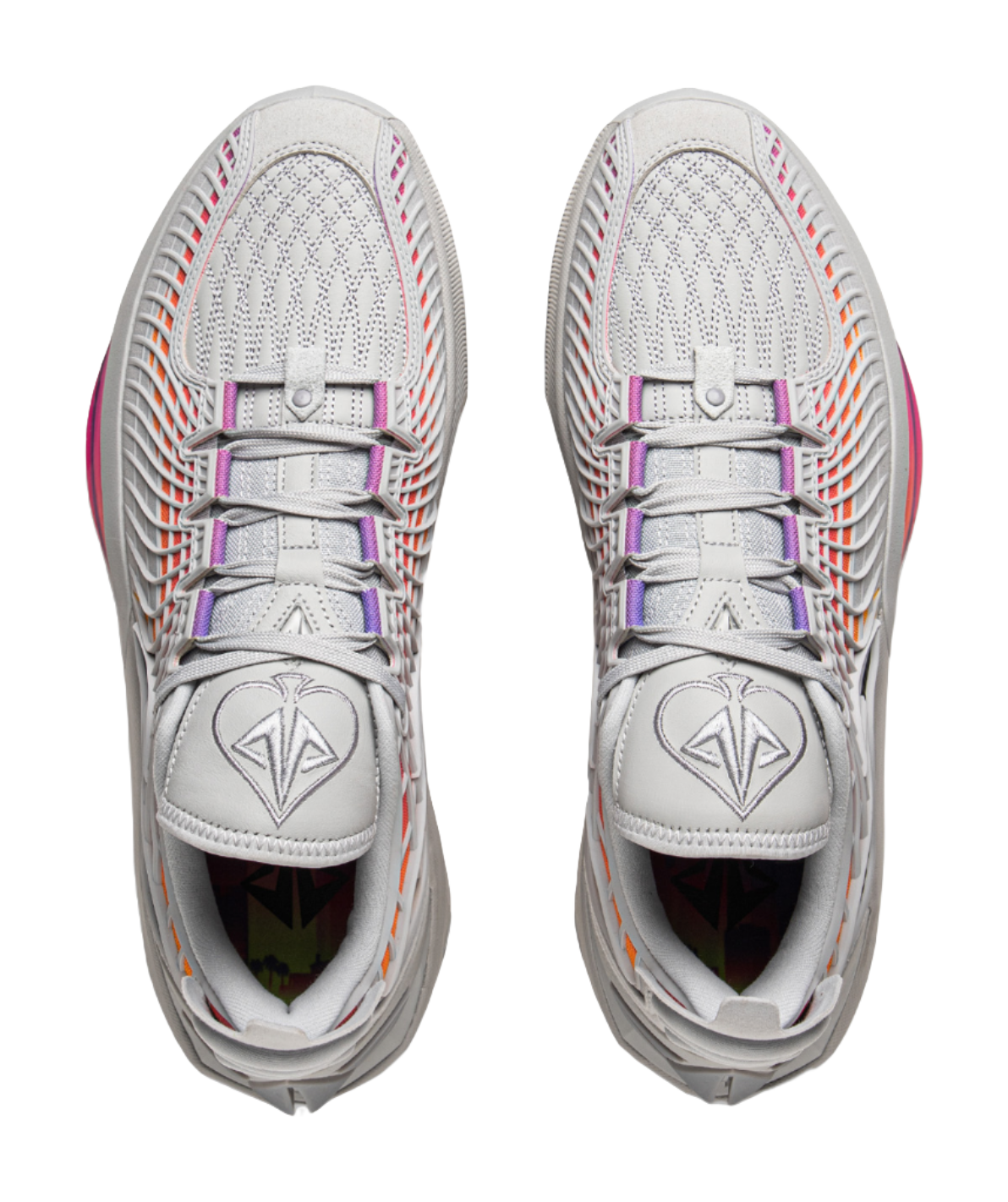 LiNing JB3 Coverage Anti Rollover Low Top Basketball Shoes Mens Gray Red vjkicks