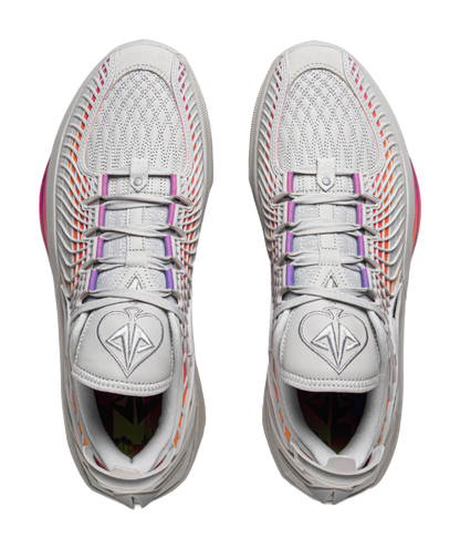 LiNing JB3 Coverage Anti Rollover Low Top Basketball Shoes Mens Gray Red vjkicks