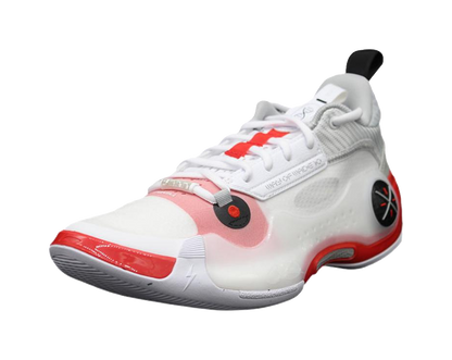 LiNing Wades Way 10 Low Cushioning, Wear Resistant Low Top Basketball Shoes Mens White Red vjkicks