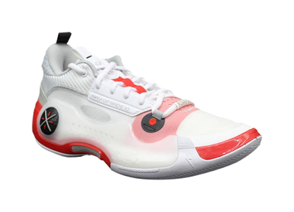LiNing Wades Way 10 Low Cushioning, Wear Resistant Low Top Basketball Shoes Mens White Red vjkicks