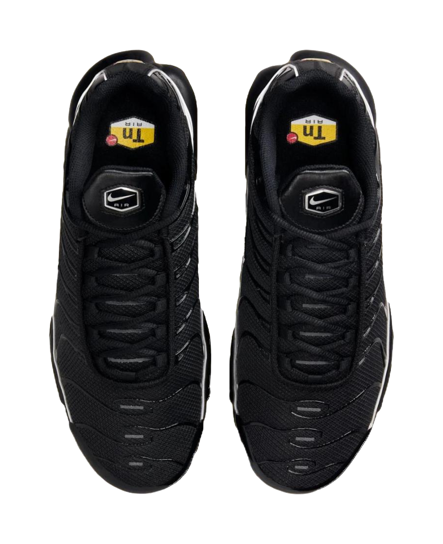 Nike Air Max Plus Support Running Shoes Unisex Black White vjkicks