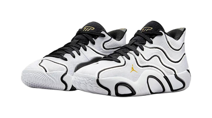 Jordan Tatum 3 Abrasion Resistant Mid Top Childrens Basketball Shoes White Black vjkicks