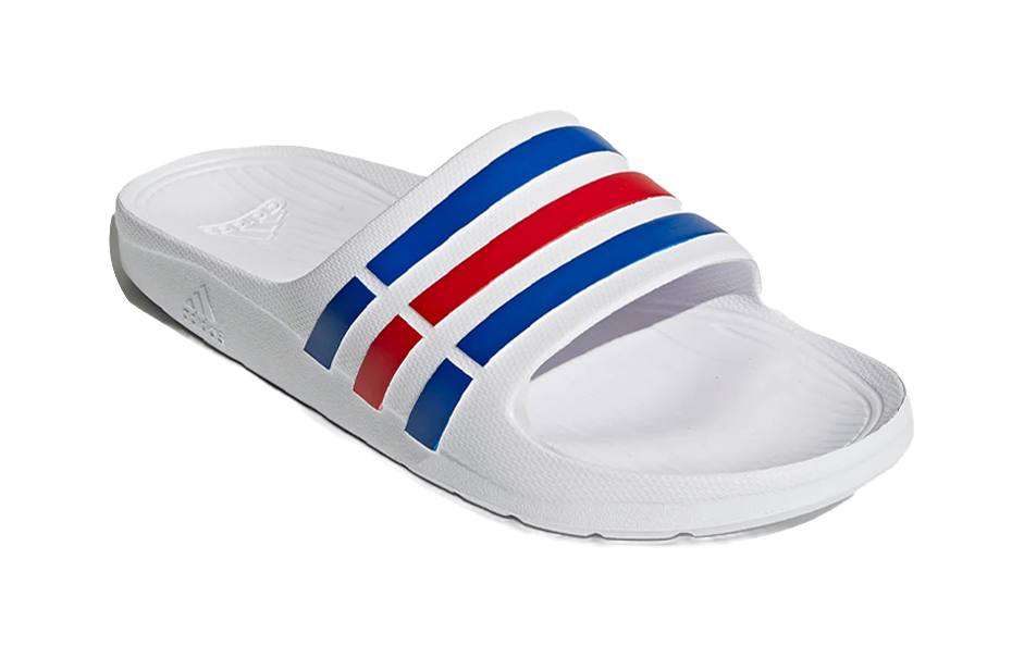 Adidas Duramo Slides White Blue Red vjkicks