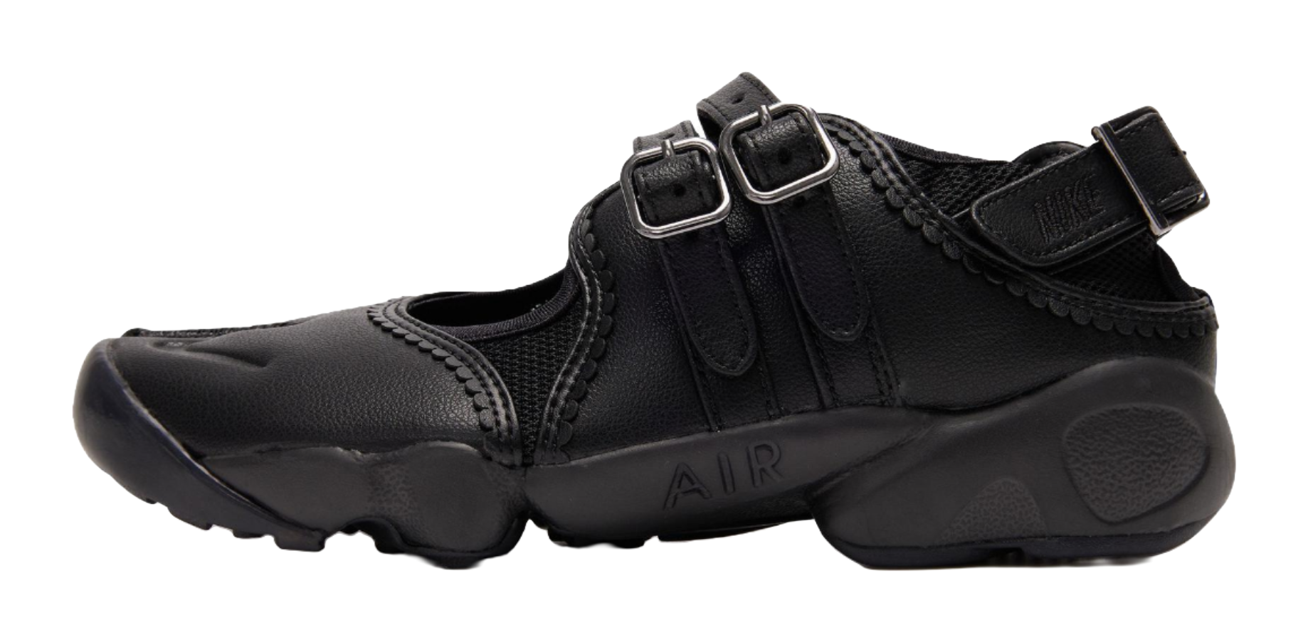 Nike Air Rift Triple Black Buckle Strap Womens vjkicks