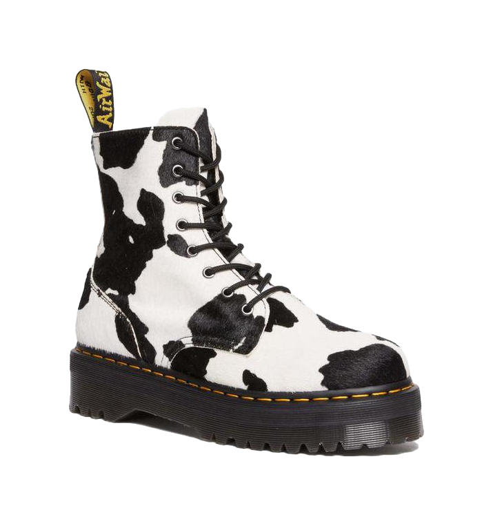 Dr. Martens Jadon Boot Hair On Platform Boot Cow Print vjkicks