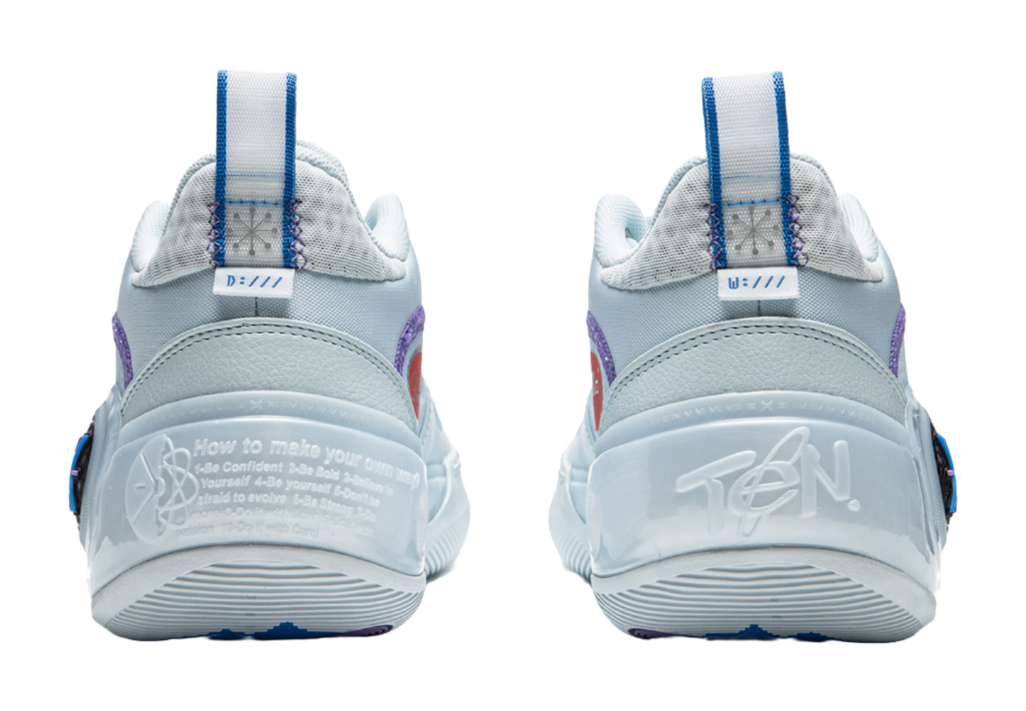 LiNing WOW 10 Way Of Wade 10 Slip Resistant Abrasion Resistant Low top Basketball Shoes Mens Light Blue vjkicks