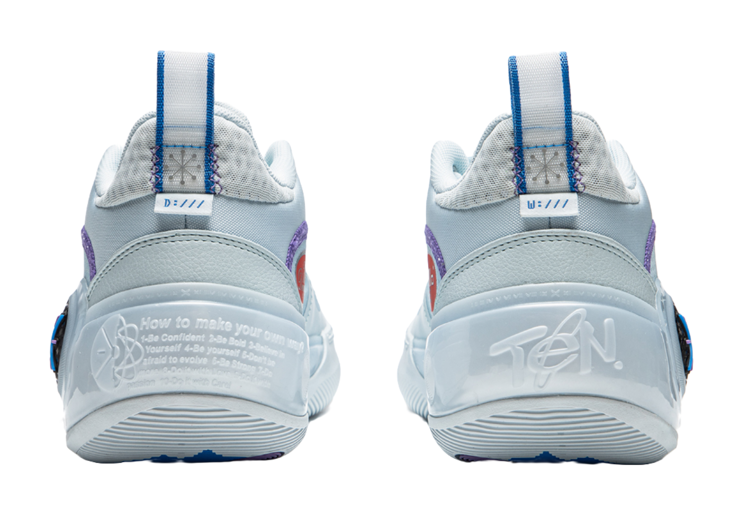 LiNing WOW 10 Way Of Wade 10 Slip Resistant Abrasion Resistant Low top Basketball Shoes Mens Light Blue vjkicks