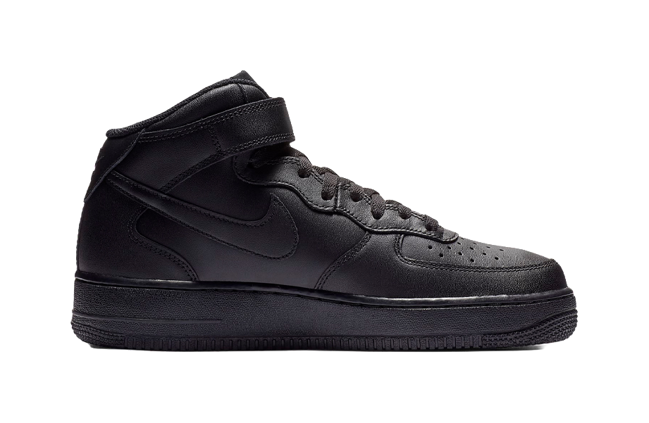 Nike Air Force 1 Mid Triple Black vjkicks