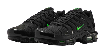 Nike Air Max Plus Abrasion Resistant Low top Training Casual Running Shoes Mens Black Green vjkicks