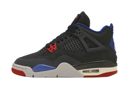 Jordan Air Jordan 4 Anti Slip Wear Resistant Mid Top Childrens Basketball Shoes Black Blue Teenagers vjkicks