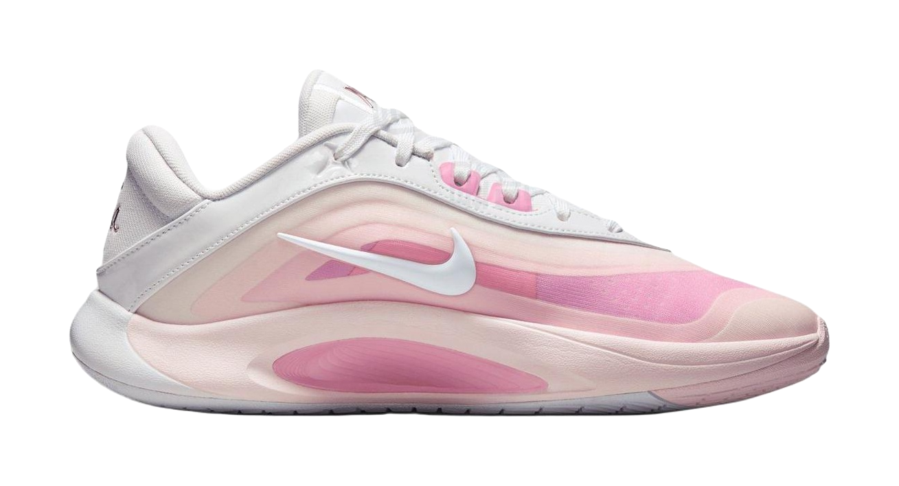 Nike AOne Breathable Traction Basketball Shoes Unisex Pink White vjkicks