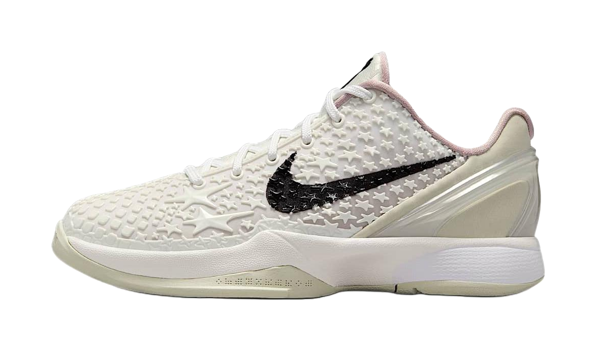 Nike Zoom Kobe 6 Anti Slip Wear Resistant Low Top Childrens Basketball Shoes White vjkicks