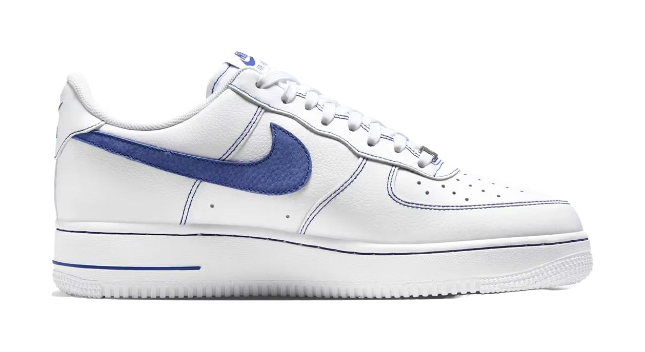 Nike Air Force 1 Low 07 LV8 White Deep Royal Blue vjkicks