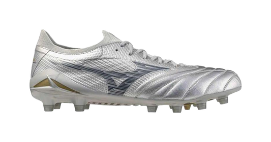 Mizuno Morelia Neo 4 Cushioned Slip Resistant Abrasion Resistant Soccer Shoes Mens Silver vjkicks