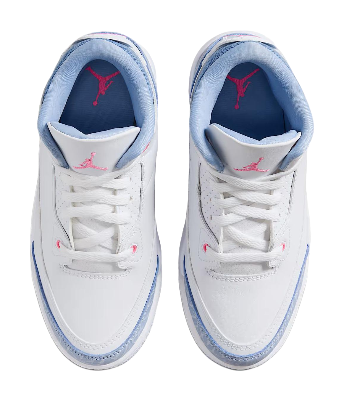 Jordan Air Jordan 3 Abrasion Resistant Mid Top Childrens Basketball Shoes White Blue Children Aged 3 7 Years Old vjkicks