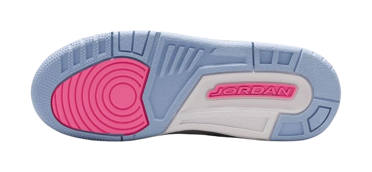 Jordan Air Jordan 3 Abrasion Resistant Mid Top Childrens Basketball Shoes White Blue Teenagers vjkicks