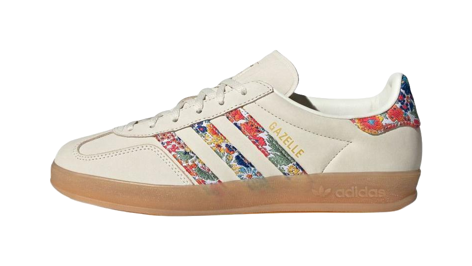 Adidas Liberty London X Adidas Womens Gazelle Indoor Floral Embroidery Off White Womens vjkicks