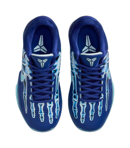 Nike Zoom Kobe 5 Slip Resistant Abrasion Resistant Low top Childrens Basketball Shoes Blue vjkicks
